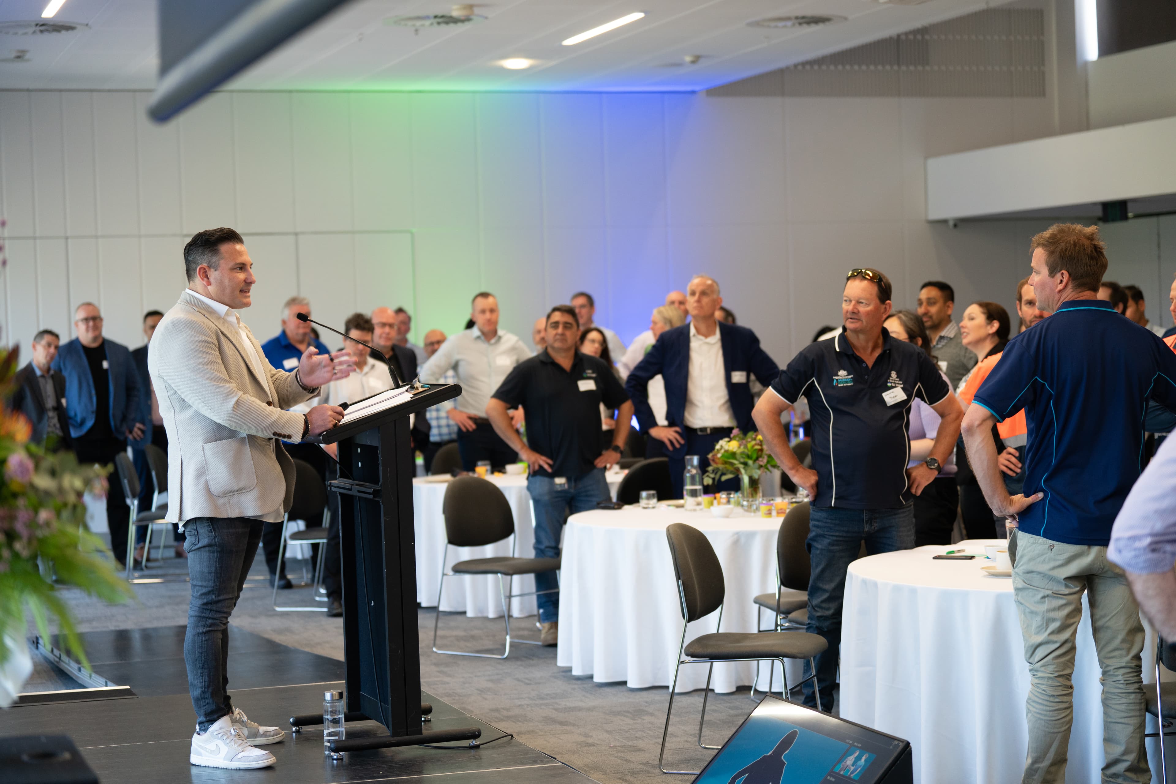 Justin Kabbani presenting at SA Water Innovation Awards