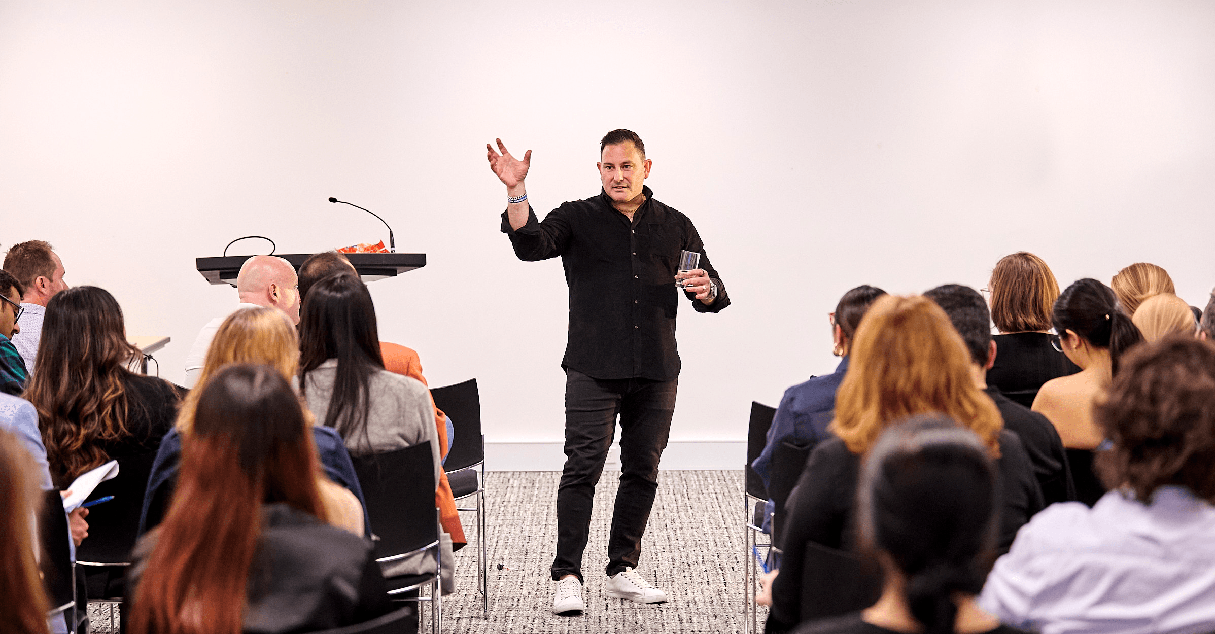 Justin Kabbani presenting at Melbourne Marketing Forum